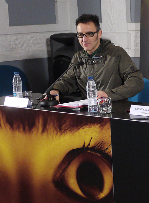 José Luis Cienfuegos, durante una rueda de prensa en la edición 49 del Festival de Cine de Gijón