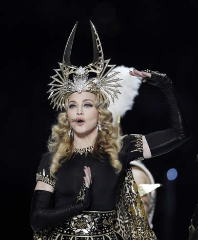 La actuación de Madonna durante el intermedio de la Super Bowl