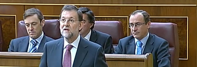 Mariano Rajoy, durante la sesión de control al Gobierno en el Congreso