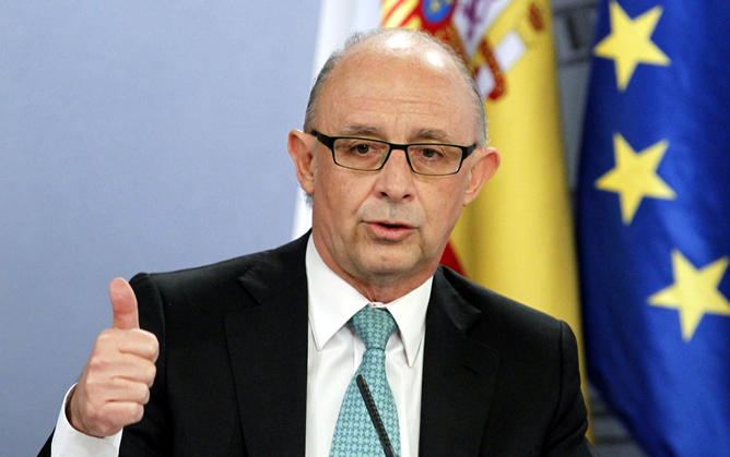 Cristóbal Montoro, durante la rueda de prensa del Consejo de Ministros