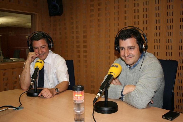 Los hermanos Roca Josep y Joan en Radio Girona