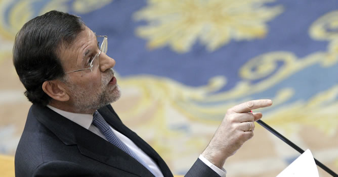 Rajoy, en la sesión de control al Gobierno en el pleno del Senado