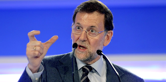 Mariano Rajoy durante su intervención en la clausura del XIII Congreso del PP regional en el País Vasco