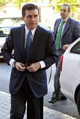 El expresidente del Gobierno balear Jaume Matas llega a los juzgados de instrucción de Palma para declarar como imputado