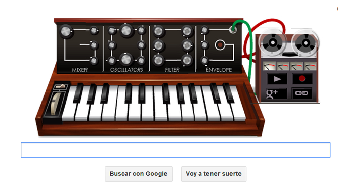 El doodle de Google de este miércoles 23 de mayo permite a sus usuarios hacer música a través de un sintetizador