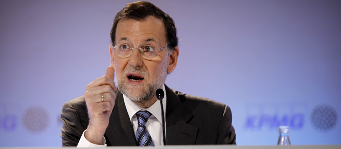 El presidente del Gobierno, Mariano Rajoy, durante su intervención en la clausura de la XXVIII edición de las jornadas económicas que organiza el Círculo de Economía.