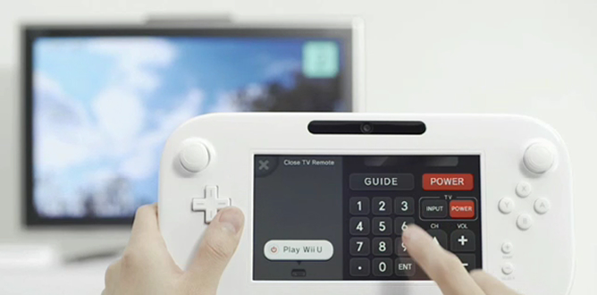 Con el mando 'GamePad', de la nueva consola de Nintendo, se podrán realizar varias funciones como controlar la televisión a distancia