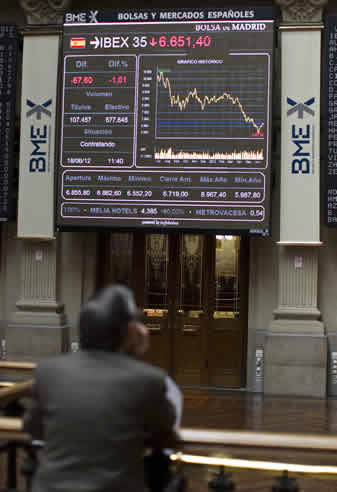 El Ibex-35 de la Bolsa española, que abrió este lunes en verde, pierde un 2,3% a las 15:00 pese a los resultados de las elecciones en Grecia