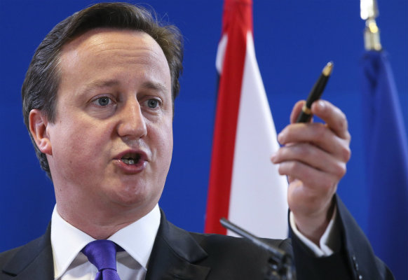 David Cameron durante una rueda de prensa
