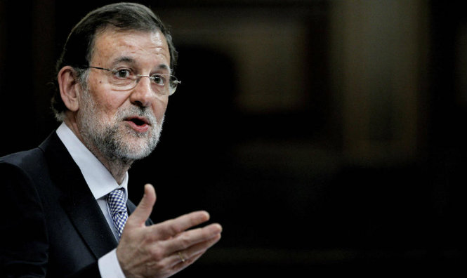 Mariano Rajoy en un mitin.