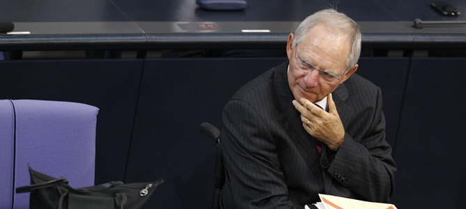 Wolfgang Schäuble, ministro de Finanzas de Alemania, durante una sesión en el  Bundestag.