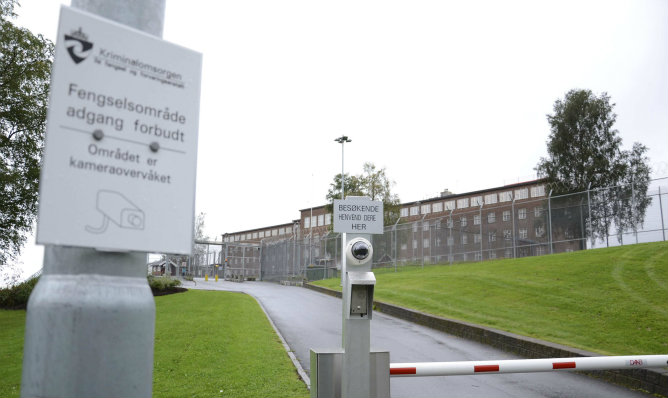 Esta es la entrada de la prisión de Ila en Noruega