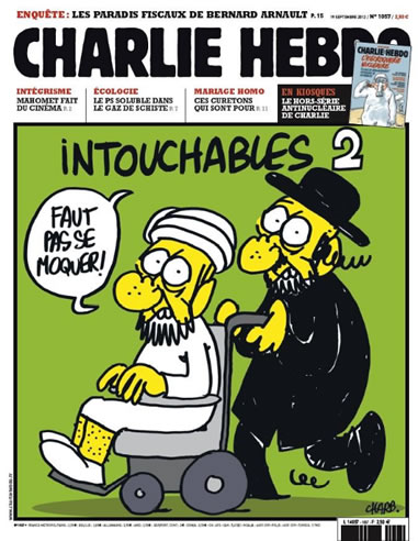 La revista satírica francesa 'Charlie Hebdo' publica en su último número caricaturas del profeta Mahoma