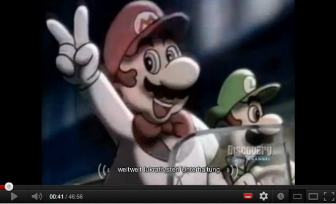 'La historia de los videojuegos' es un vídeo en español instalado en Youtube que puede ser subtitulado al alemán