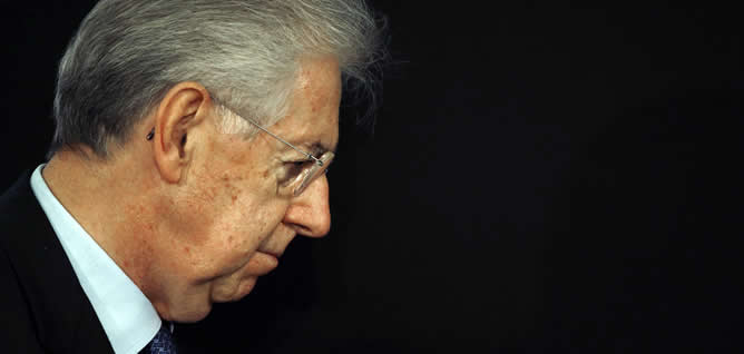 Mario Monti se aleja de la posibilidad de presentarse a las próximas elecciones como líder de una coalición de centroderecha, tal y como le ofreció Berlusconi