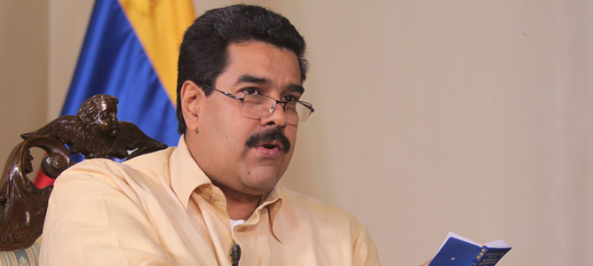El vicepresidente venezolano, Nicolás Maduro, durante una entrevista en Caracas