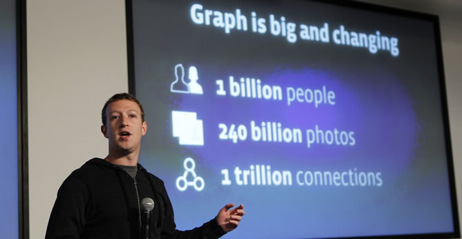 Mark Zuckerberg, durante la presentación del nuevo motor de búsqueda de Facebook