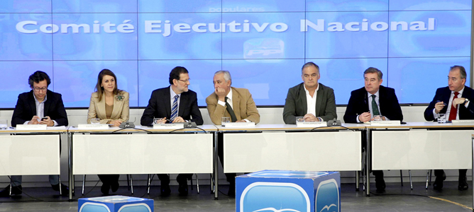 Rajoy preside la reunión extraordinaria del Comité Ejecutivo Nacional del PP