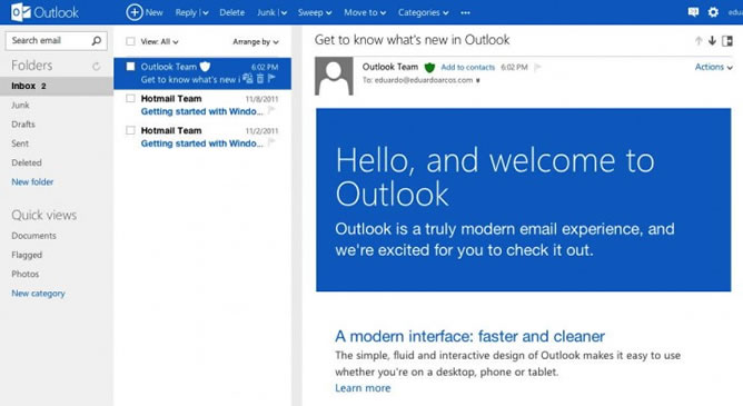 Los usuarios tendrán que utilizar Outlook.com, pero mantendrán todo exactamente igual, sin tener que hacer nada y de forma totalmente natural