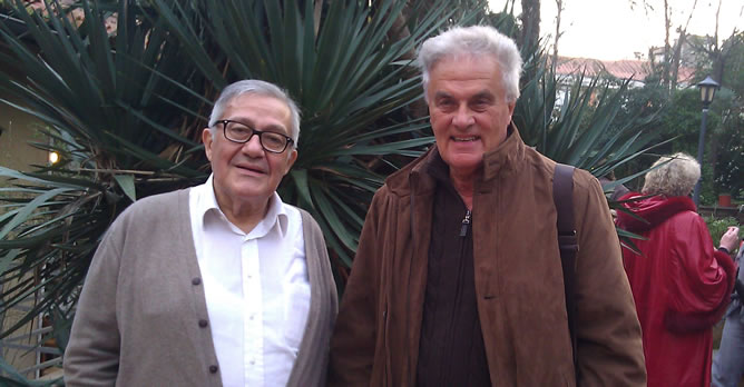 El escritor y psiquiatra Luigi de Paoli y el portavoz de 'Noi Siamo Chiesa', Vittorio Bellerite