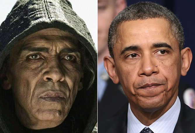 El parecido entre el presidente Obama y el personaje de Satán en la serie 'La Biblia'