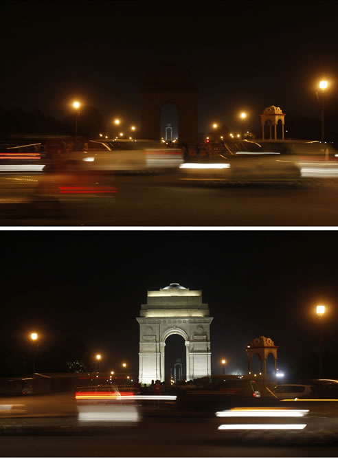 El India Gate de New Delhi se suma a la Hora del Planeta