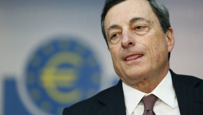 Mario Draghi, presidente del Banco Central Europeo (BCE), durante una conferencia de prensa en la sede del banco en Frankfurt.