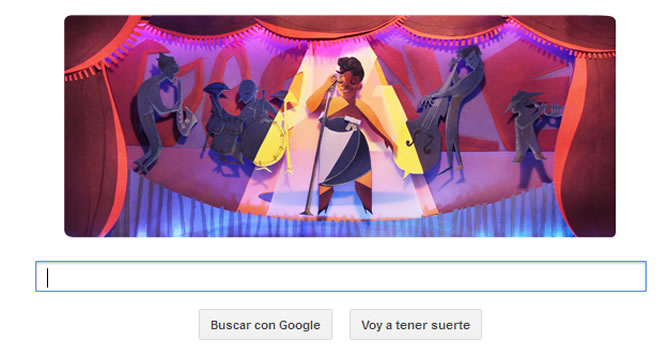 La diva del jazz Ella Fitzgerald, doodle de Google