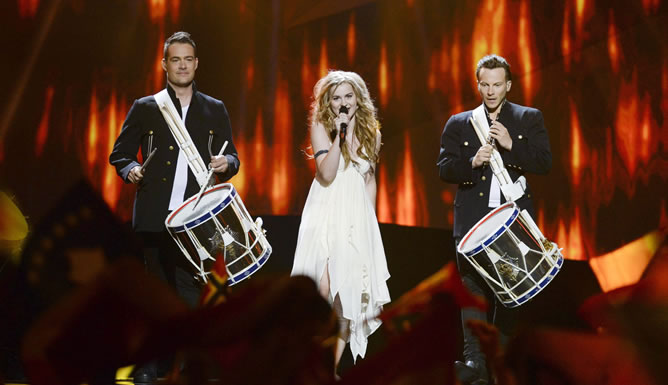 La representante de Dinamarca Emmelie de Forest que ha ganado Eurovisión 2013.