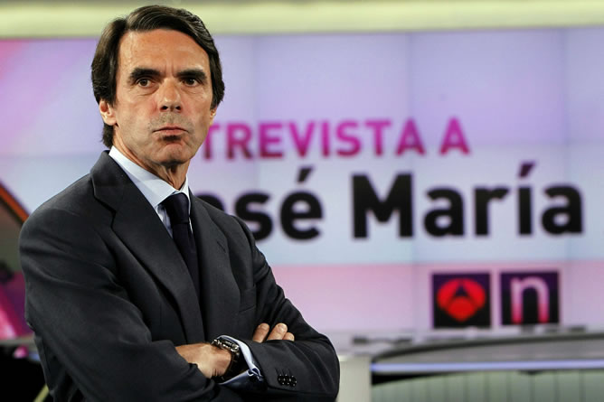 José María Aznar, durante su entrevista en Antena 3