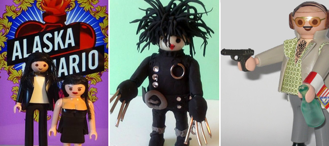 Tres de los clicks que se exponen en la XII Feria Nacional de Coleccionistas de Playmobil
