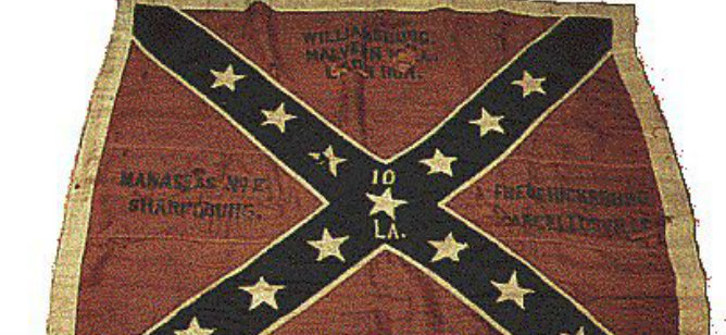 Bandera del 10º de Lousiana en donde combatieron los canarios en Gettysburg