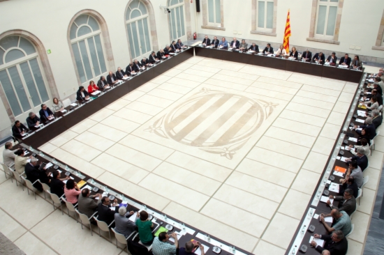 La reunió del Pacte Nacional pel Dret a Decidir al Parlament