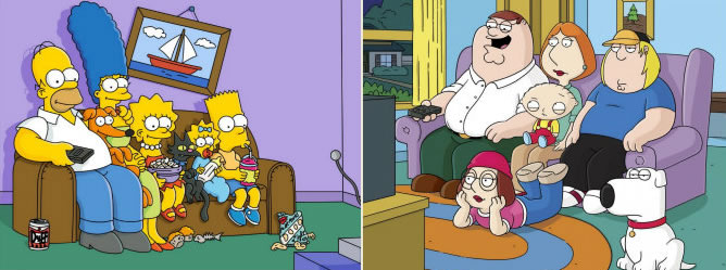 Los Simpsons' y 'Padre de Familia' aparecerán juntos en el mismo episodio |  Cultura | Cadena SER