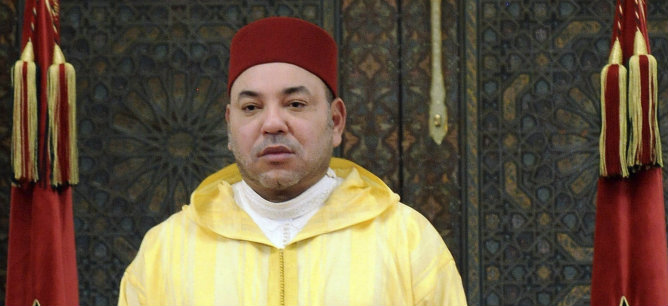 El Rey Mohamed VI de Marruecos durante un discurso en la Fiesta del Trono