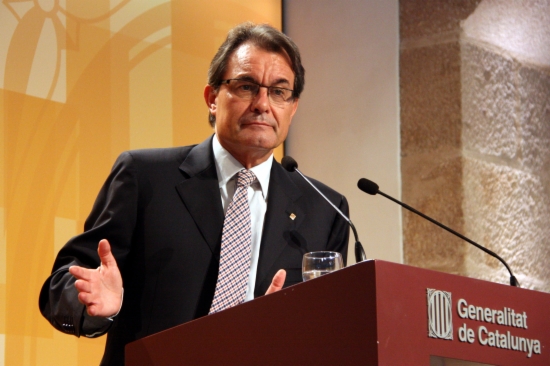 El president de la Generalitat, Artur Mas, anuncia la prórroga presupuestaria