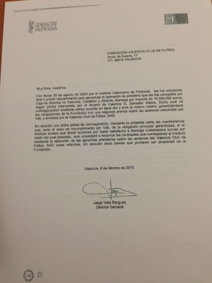 Bankia nunca renunció a cobrar del IVF y quedarse sólo con las acciones del Valencia
