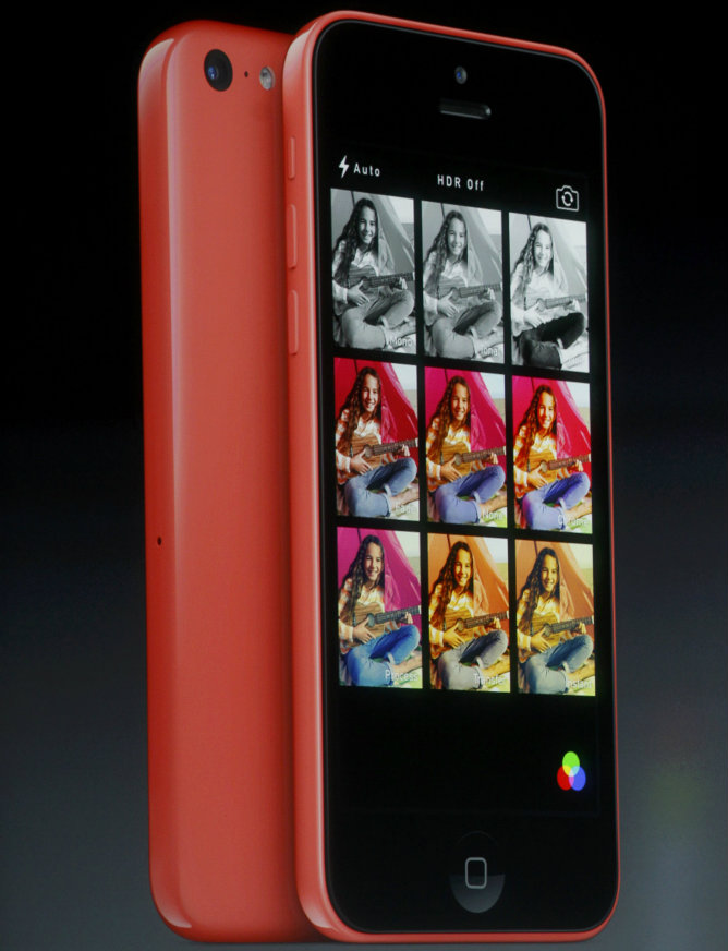 Un ejemplo del nuevo iPhone 5C