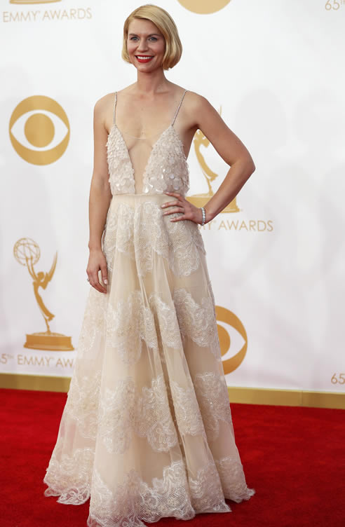 Claire Danes, de 'Homeland', en la alfombra roja de los Emmy 2013