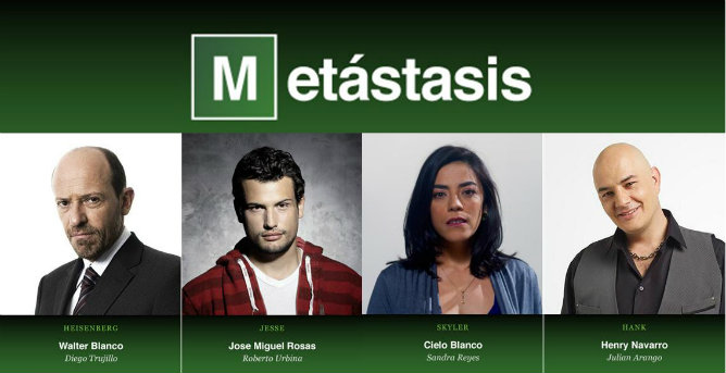 Protagonistas de 'Metástasis', la adaptación colombiana de 'Breaking Bad'