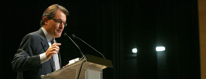 Artur Mas, durante una intervención en unas jornadas de Economía