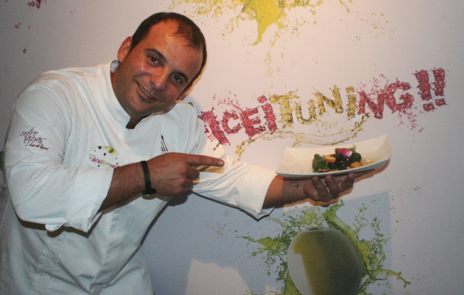 El cocinero cordobés Kisko García, del restaurante Choco, también practica el 'aceituning'.