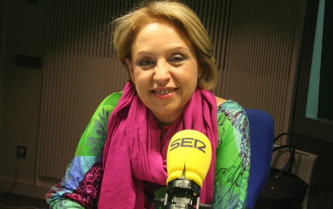 Susi Díaz, en los estudios de la Cadena SER de Madrid.