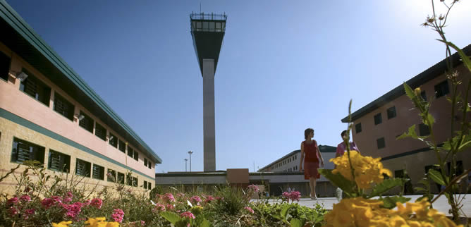 Patio central de la cárcel de Morón de la Frontera, en Sevilla