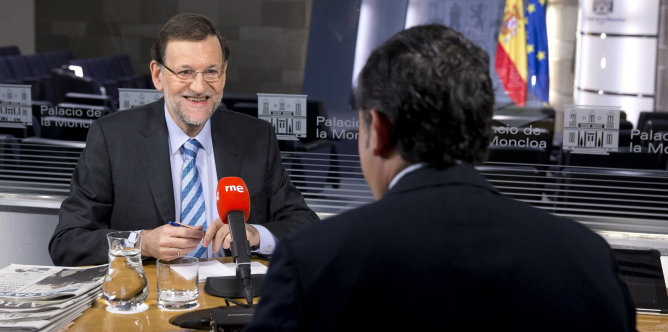 El presidente Mariano Rajoy en una entrevista a RNE.
