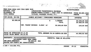 Alejandro Agag llegó a pagar 50.000 euros de una vez y en efectivo por la deuda contraída