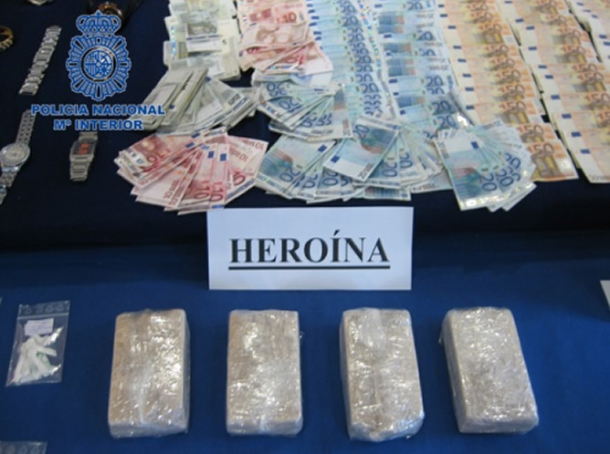 La Policía Nacional interviene más de dos kilos de heroína a un grupo de narcotraficantes que operaba en la Comunidad Valenciana