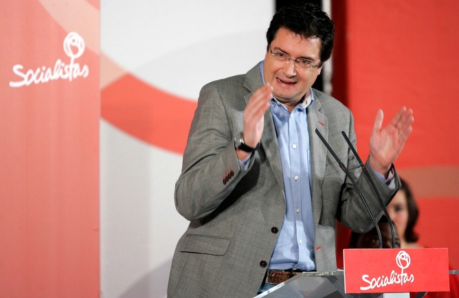 Oscar López, secretario de Organización del PSOE, en un acto del partido en Valladolid