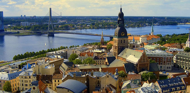 Panorámica de Riga, la capital letona.