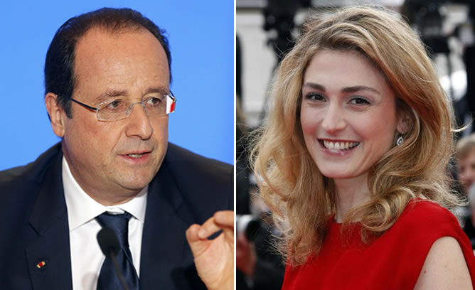 El presidente de Francia, François Hollande, y la actriz de 41 años, Julie Gayet